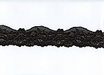 Elastisches Spitze, Blumenmuster, Schwarz